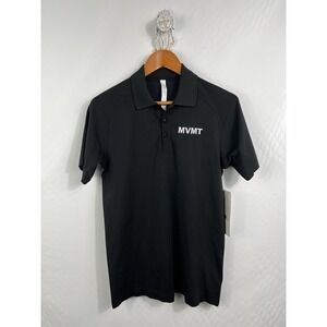 NEW Lululemon‎ Men's Metal Vent Tech Polo Shirt Black MVMT Logo Casual Athletic